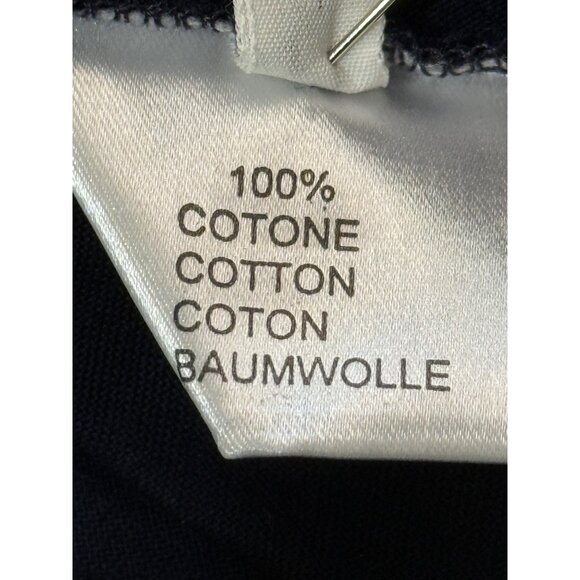 Rohka Women's Short Sleeve Top Navy Blue T-Shirt Metallic Print Cotton Size S - Picture 8 of 8